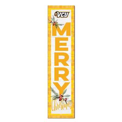 VCU Rams 12'' x 48'' Outdoor Merry Christmas Leaner