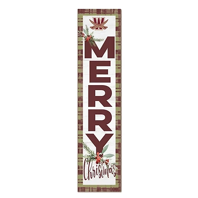 Walsh Cavaliers 12'' x 48'' Outdoor Merry Christmas Leaner