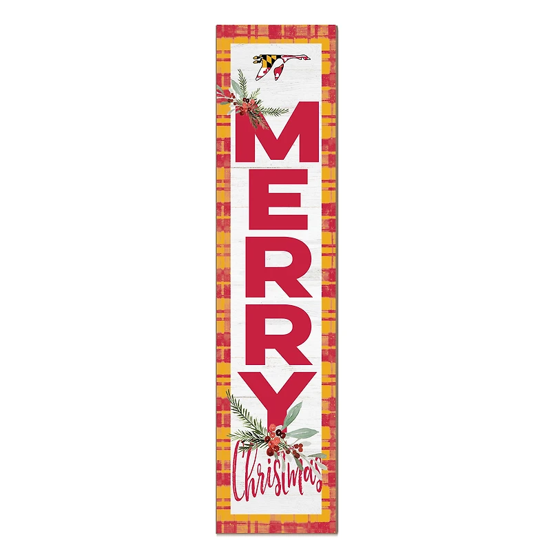 Washington College Shoremen 12'' x 48'' Outdoor Merry Christmas Leaner
