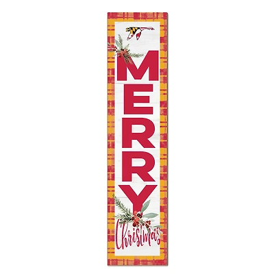 Washington College Shoremen 12'' x 48'' Outdoor Merry Christmas Leaner