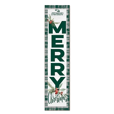 Wagner College Seahawks 12'' x 48'' Outdoor Merry Christmas Leaner
