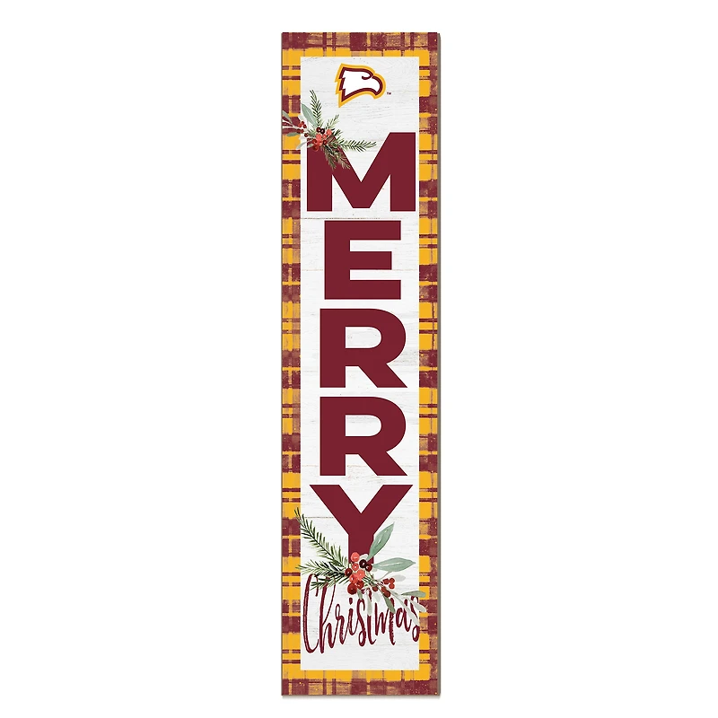 Winthrop Eagles 12'' x 48'' Outdoor Merry Christmas Leaner