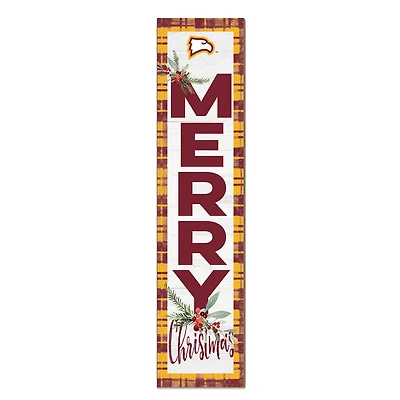 Winthrop Eagles 12'' x 48'' Outdoor Merry Christmas Leaner
