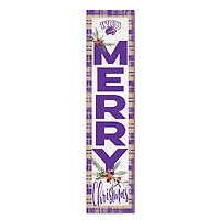 Western Carolina Catamounts 12'' x 48'' Outdoor Merry Christmas Leaner