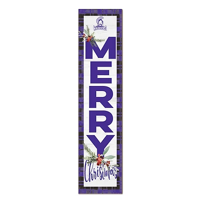 Winona State Warriors 12'' x 48'' Outdoor Merry Christmas Leaner