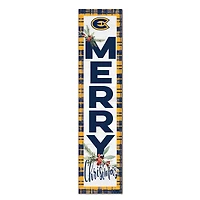 Wisconsin Eau Claire Blugolds 12'' x 48'' Outdoor Merry Christmas Leaner