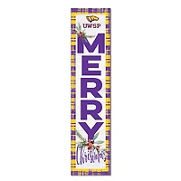 Wisconsin-Stevens Point Pointers 12'' x 48'' Outdoor Merry Christmas Leaner