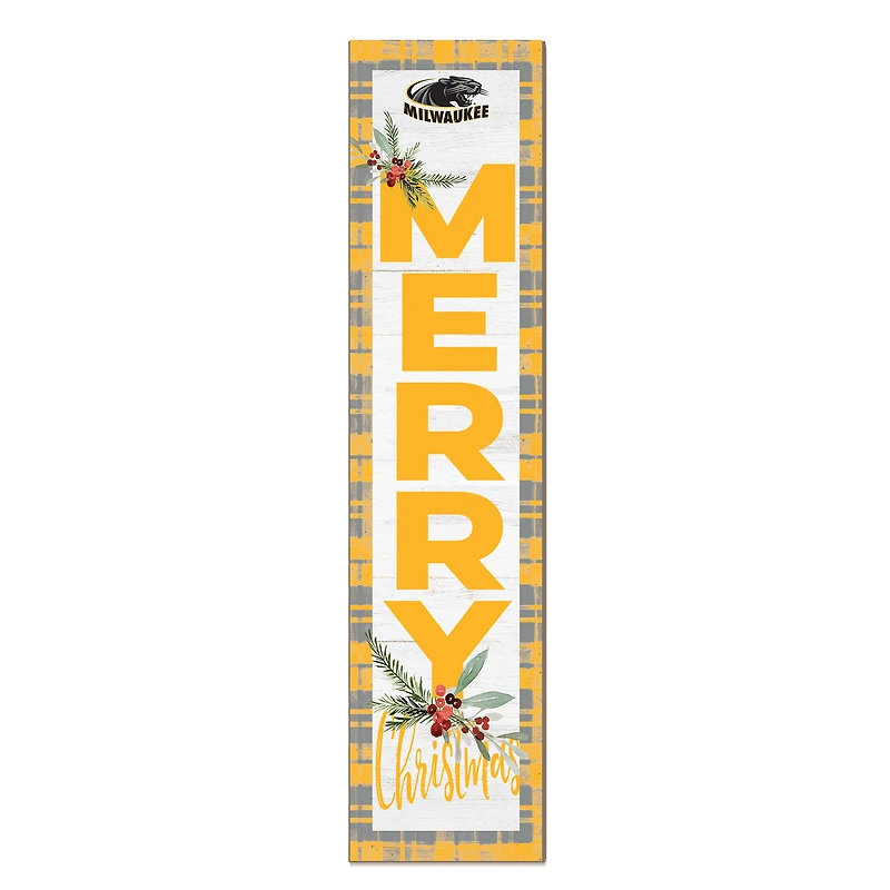 Wisconsin-Milwaukee Panthers 12'' x 48'' Outdoor Merry Christmas Leaner