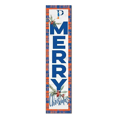 Wisconsin-Platteville Pioneers 12'' x 48'' Outdoor Merry Christmas Leaner