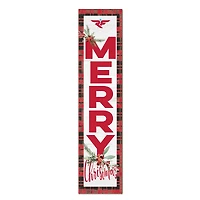 Wisconsin-River Falls Falcons 12'' x 48'' Outdoor Merry Christmas Leaner