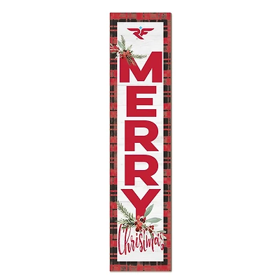 Wisconsin-River Falls Falcons 12'' x 48'' Outdoor Merry Christmas Leaner