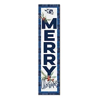 Wisconsin Stout Blue Devils 12'' x 48'' Outdoor Merry Christmas Leaner