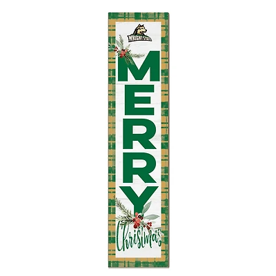 Wright State Raiders 12'' x 48'' Outdoor Merry Christmas Leaner
