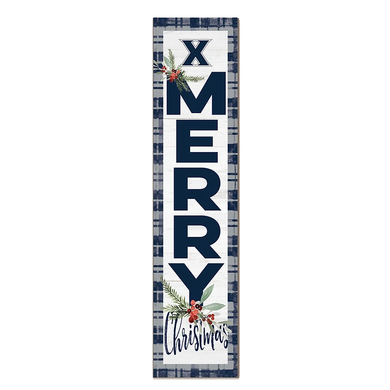 Xavier Musketeers 12'' x 48'' Outdoor Merry Christmas Leaner