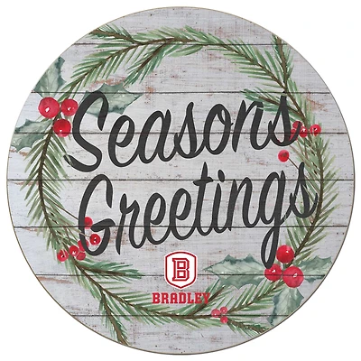 Bradley Braves 20'' x 20'' Season's Greetings Circle