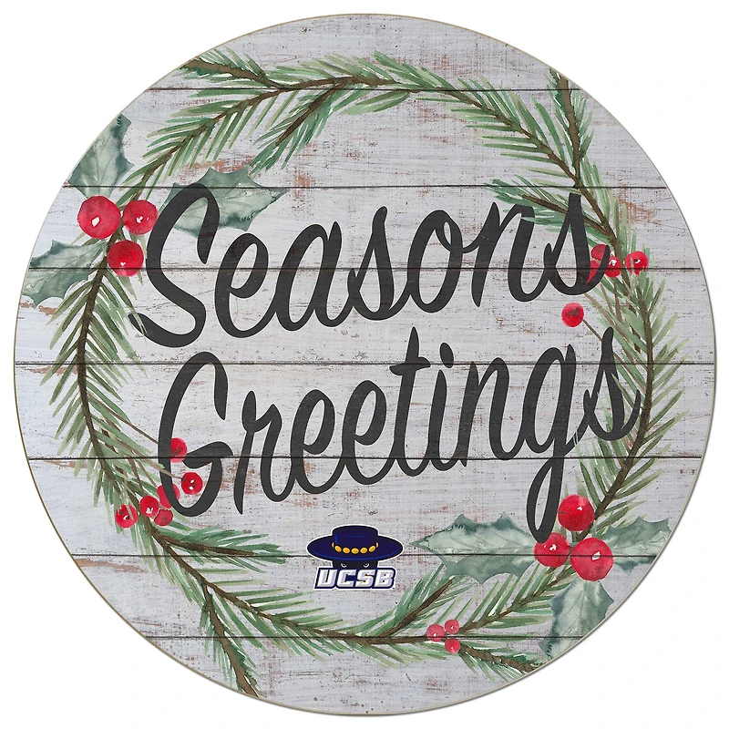 UC Santa Barbara Gauchos 20'' x 20'' Season's Greetings Circle