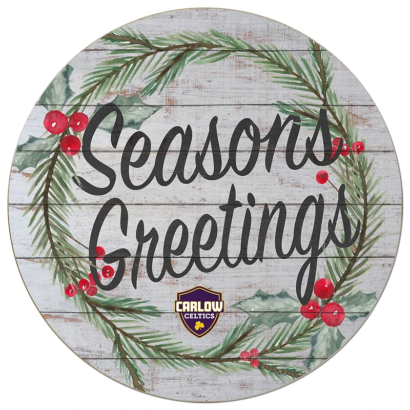Carlow University Celtics 20'' x 20'' Season's Greetings Circle