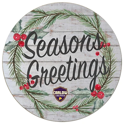 Carlow University Celtics 20'' x 20'' Season's Greetings Circle