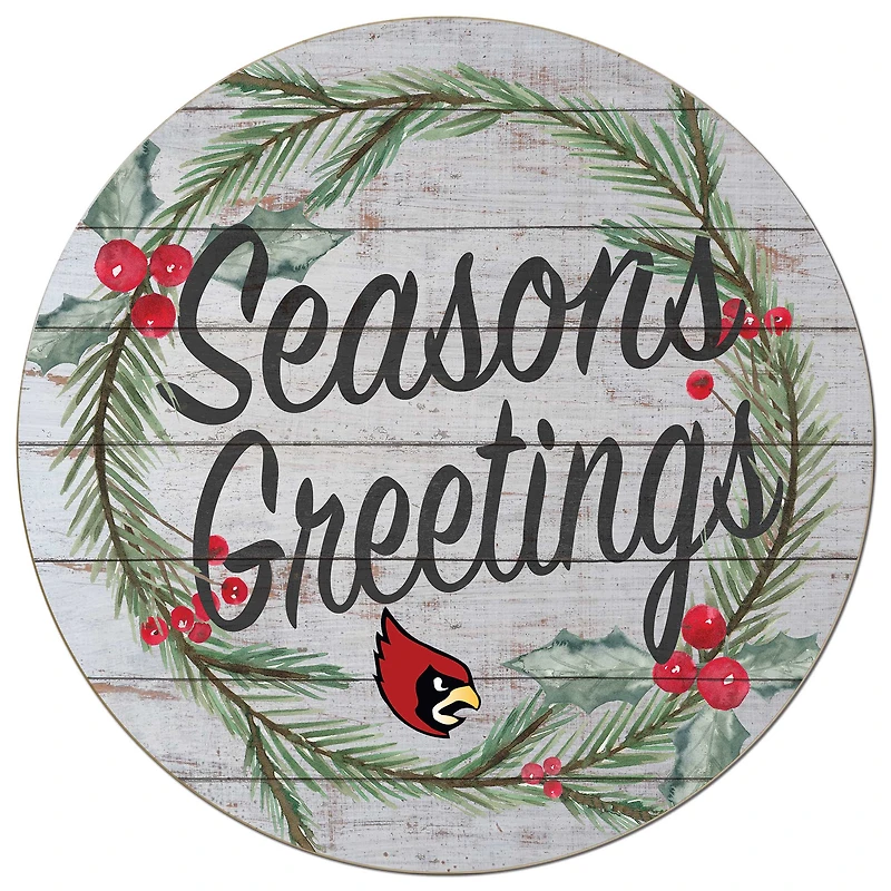 Catholic University Cardinals 20'' x 20'' Season's Greetings Circle