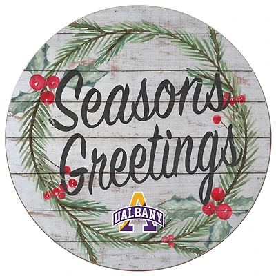 UAlbany Great Danes 20'' x 20'' Season's Greetings Circle