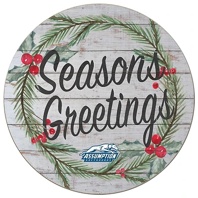 Assumption Greyhounds 20'' x 20'' Season's Greetings Circle