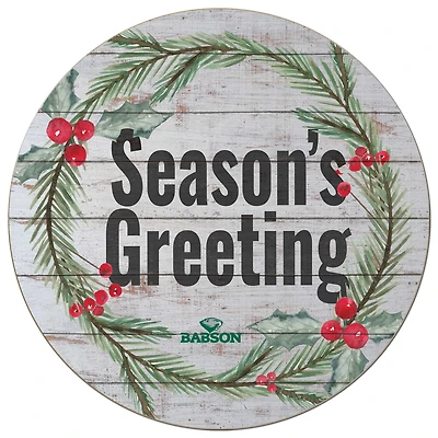 Babson Beavers 20'' x 20'' Season's Greetings Circle