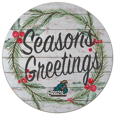Coastal Carolina Chanticleers 20'' x 20'' Season's Greetings Circle