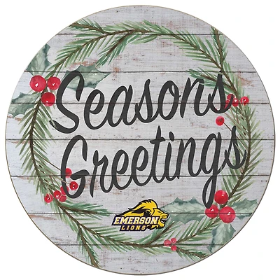 Emerson College Lions 20'' x 20'' Season's Greetings Circle