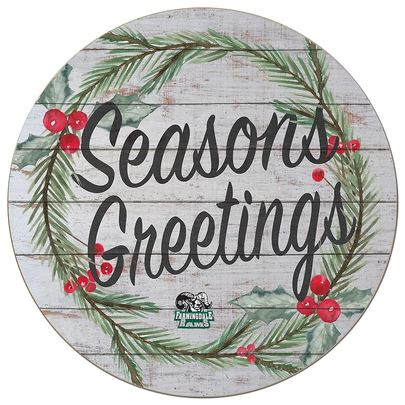 SUNY Farmingdale State Rams 20'' x 20'' Season's Greetings Circle