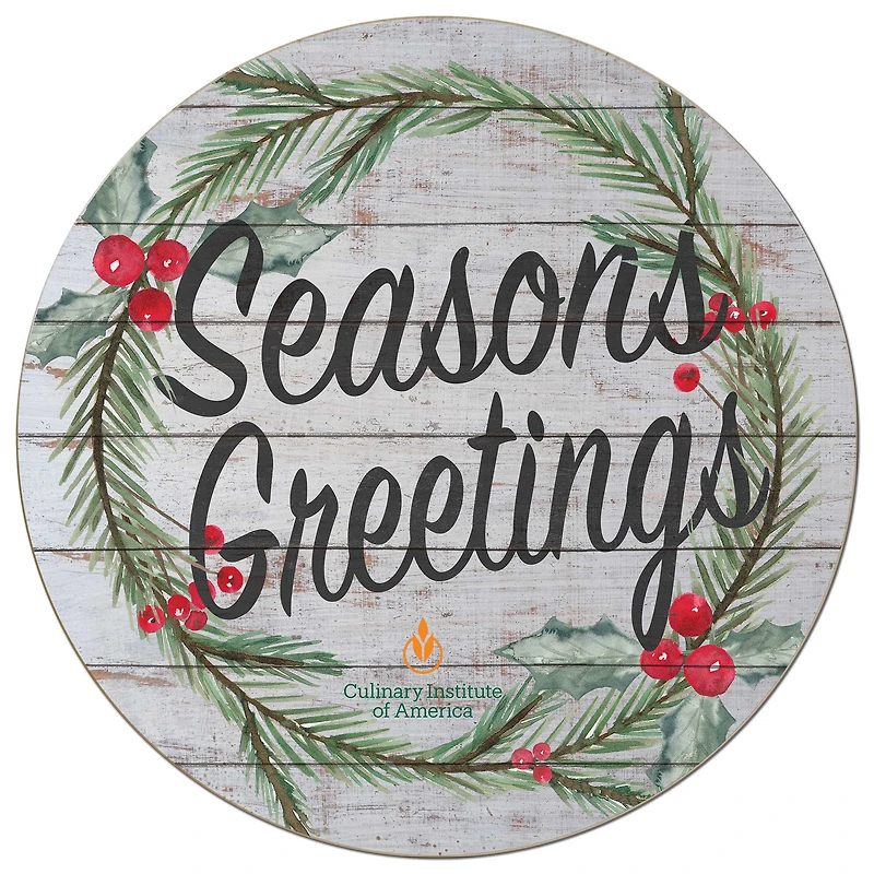 Culinary Institute of America Steels 20'' x 20'' Season's Greetings Circle