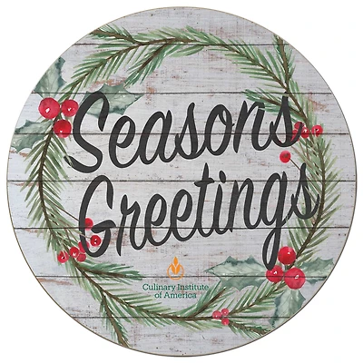 Culinary Institute of America Steels 20'' x 20'' Season's Greetings Circle