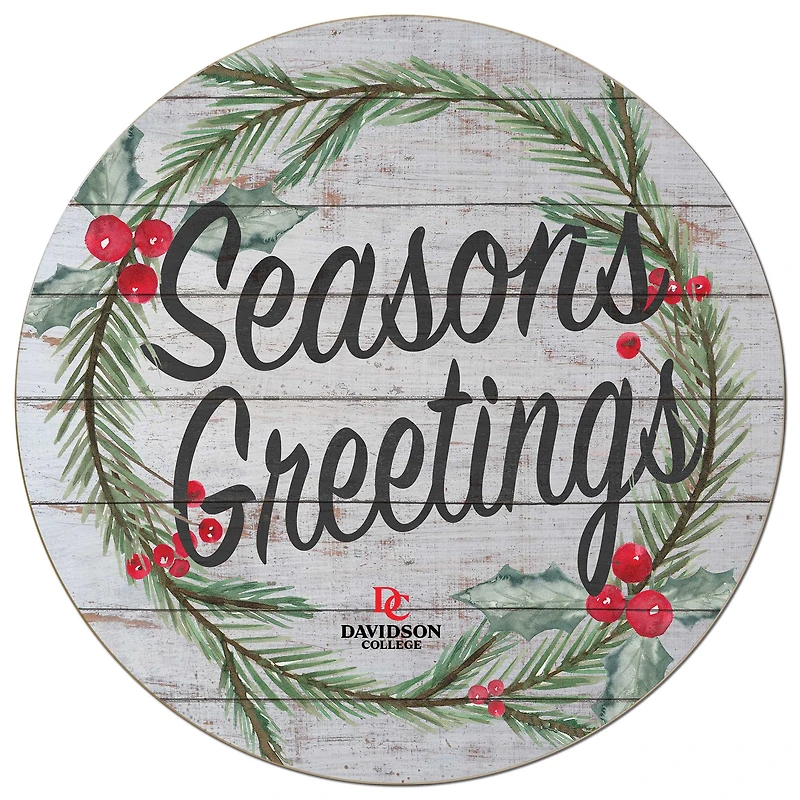 Davidson Wildcats 20'' x 20'' Season's Greetings Circle