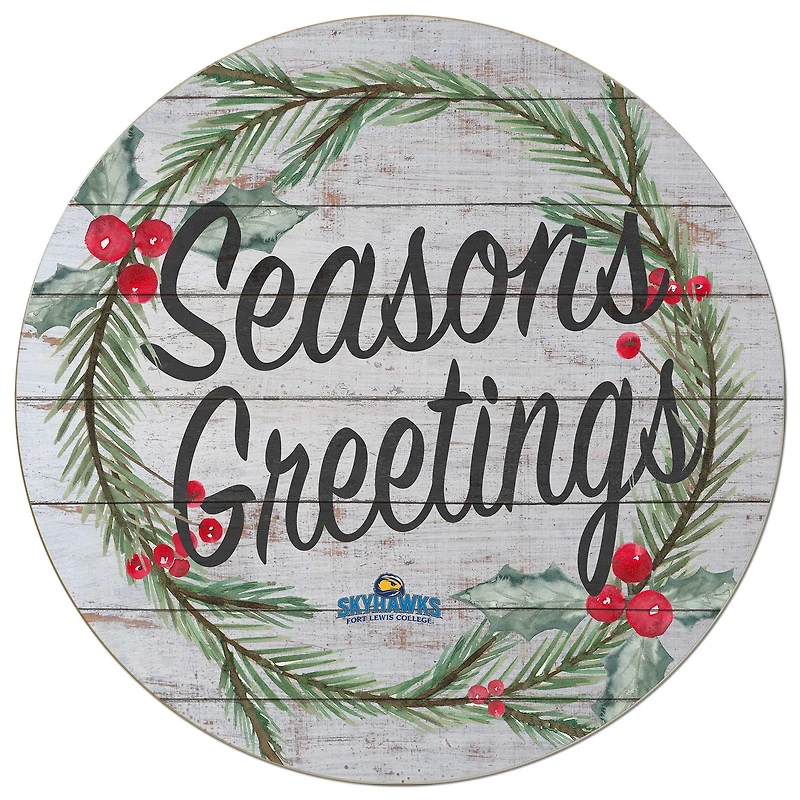 Fort Lewis College Skyhawks 20'' x 20'' Season's Greetings Circle