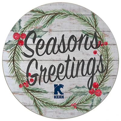 Kean University Cougars 20'' x 20'' Season's Greetings Circle