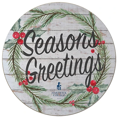 Hartwick College Hawks 20'' x 20'' Season's Greetings Circle