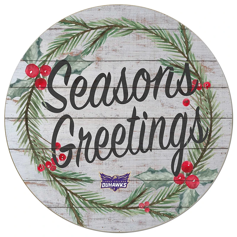 Loras College Duhawks 20'' x 20'' Season's Greetings Circle