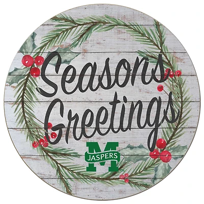 Manhattan Jaspers 20'' x 20'' Season's Greetings Circle