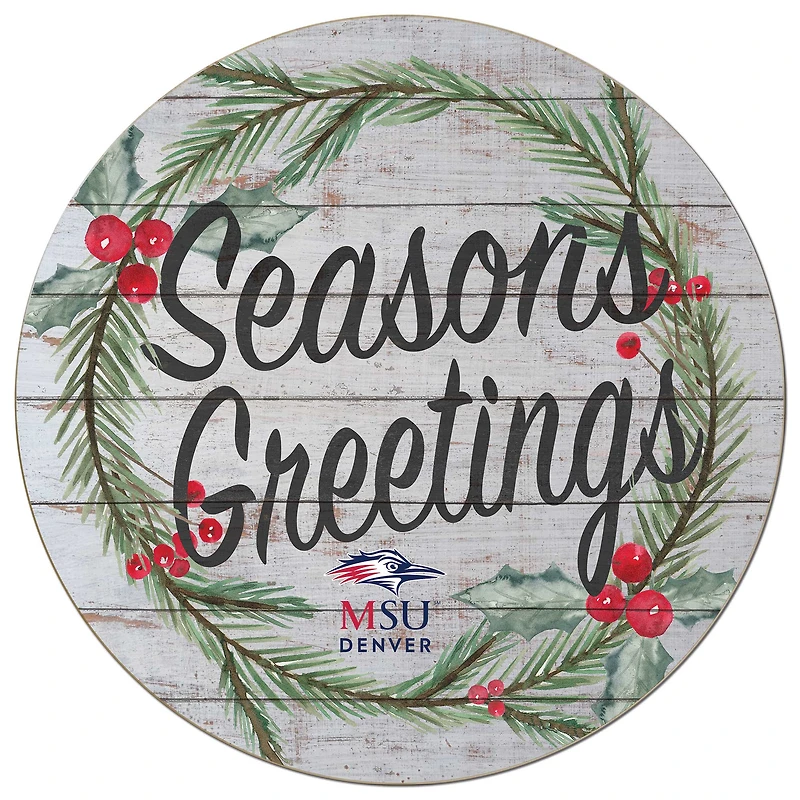 MSU Denver Roadrunners 20'' x 20'' Season's Greetings Circle