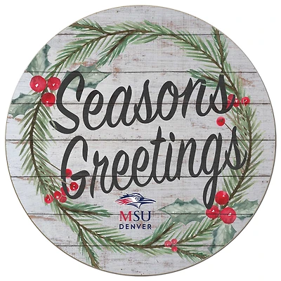MSU Denver Roadrunners 20'' x 20'' Season's Greetings Circle