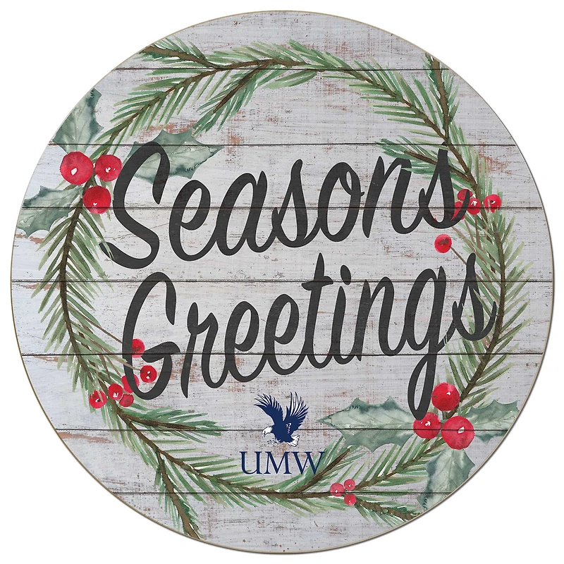 University of Mary Washington Eagles 20'' x 20'' Season's Greetings Circle