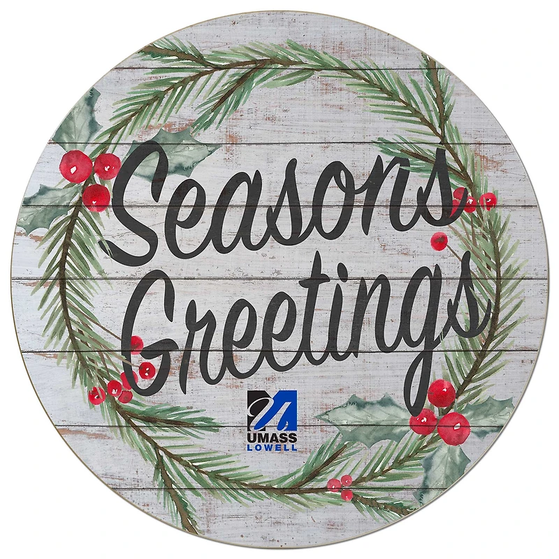 UMass Lowell River Hawks 20'' x 20'' Season's Greetings Circle