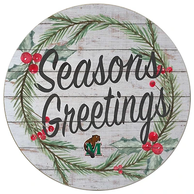 Minot State Beavers 20'' x 20'' Season's Greetings Circle