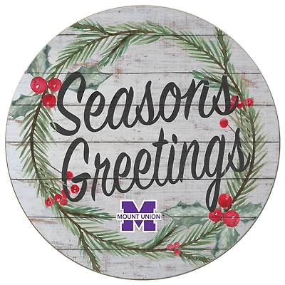 Mount Union Purple Raiders 20'' x 20'' Season's Greetings Circle