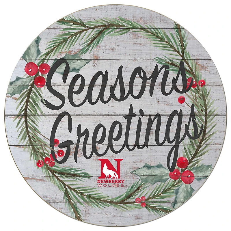 Newberry College Wolves 20'' x 20'' Season's Greetings Circle