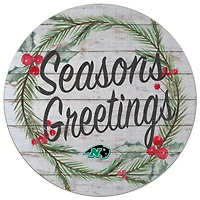 Nichols College Bison 20'' x 20'' Season's Greetings Circle