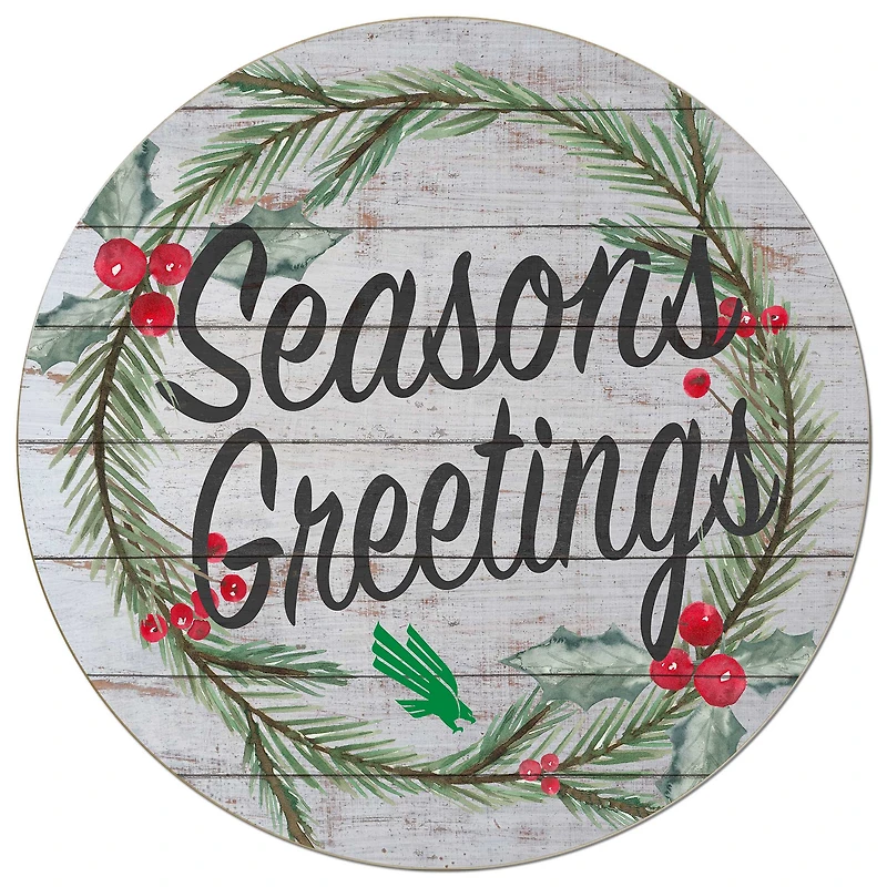 North Texas Mean Green 20'' x 20'' Season's Greetings Circle