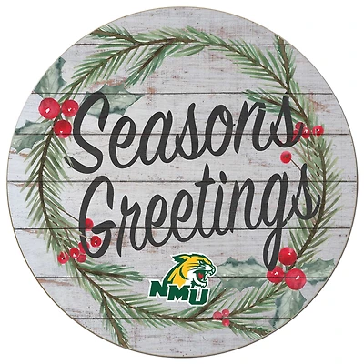 Northern Michigan Wildcats 20'' x 20'' Season's Greetings Circle