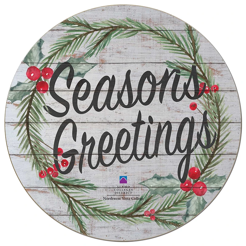 NVC Wildcats 20'' x 20'' Season's Greetings Circle