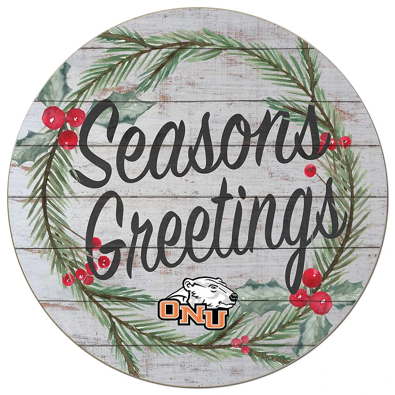 Ohio Northern Polar Bears 20'' x 20'' Season's Greetings Circle