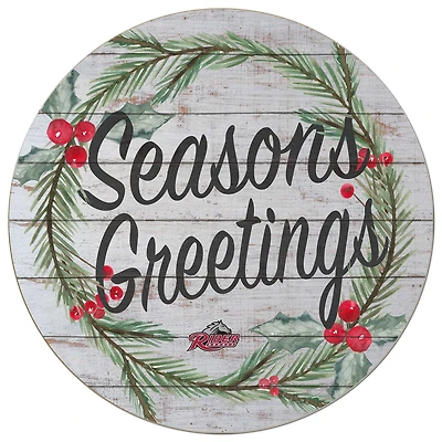 Rider Broncs 20'' x 20'' Season's Greetings Circle